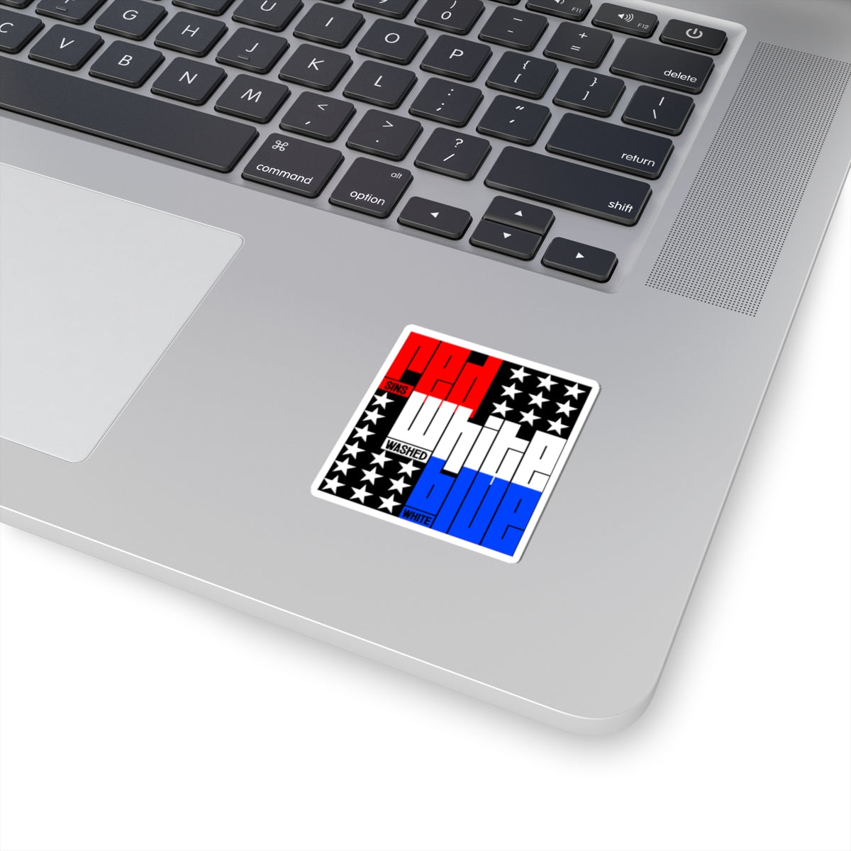 Red, White, Blue (sins, washed, white) - Kiss-Cut Sticker