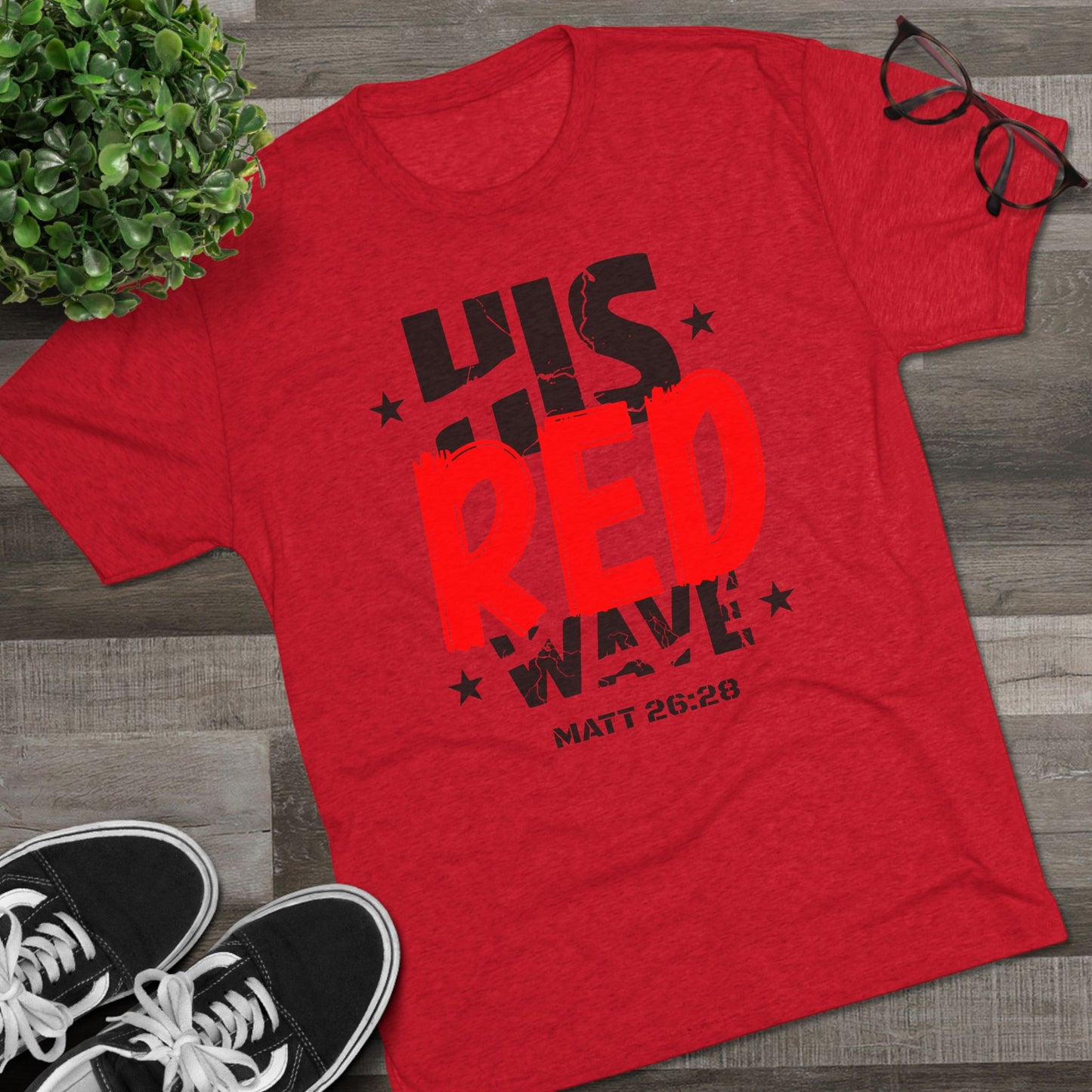 His Red Wave - Matt 26:28 (Men's)