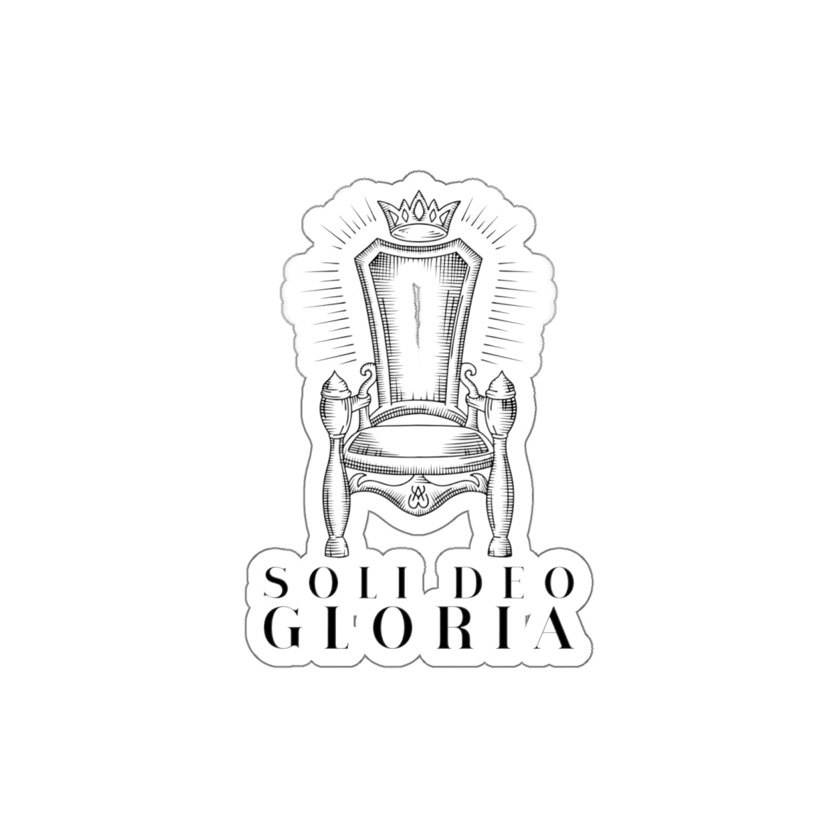 Soli Deo Gloria, Glory to God Alone - Romans 11:33 - Kiss-Cut Sticker