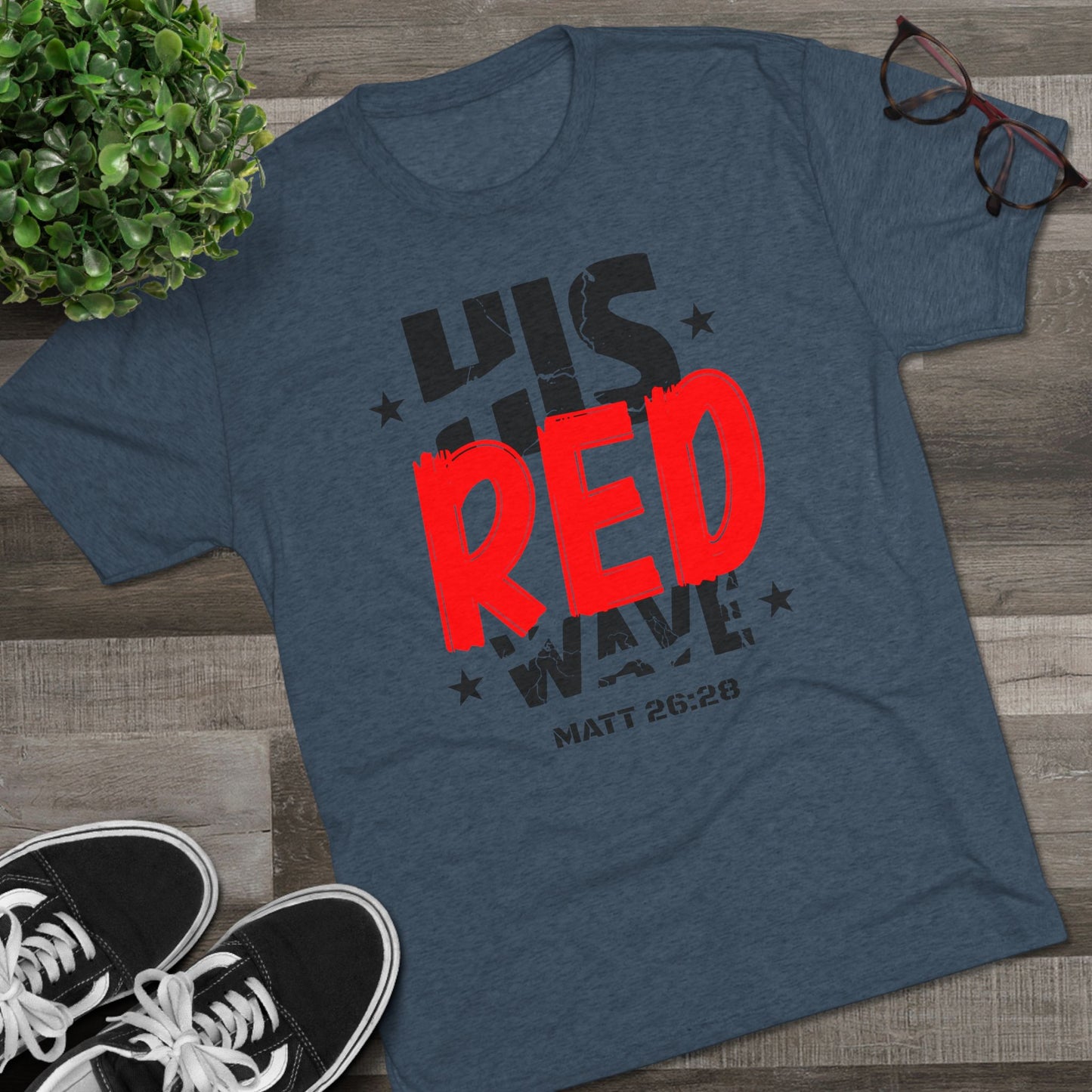 His Red Wave - Matt 26:28 (Men's)