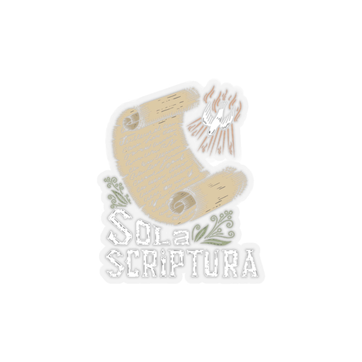 Sola Scriptura, by Scripture Alone - 2 Timothy 3:16 - Kiss-Cut Sticker