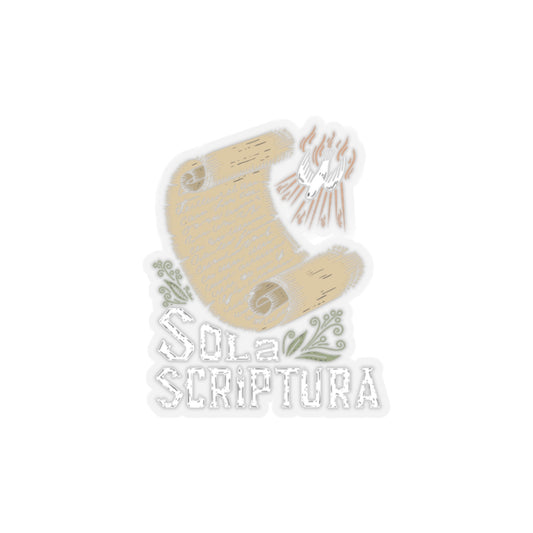 Sola Scriptura, by Scripture Alone - 2 Timothy 3:16 - Kiss-Cut Sticker