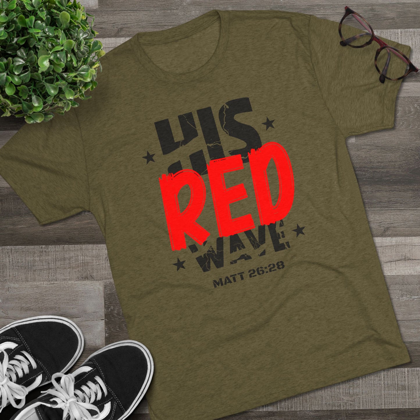 His Red Wave - Matt 26:28 (Men's)