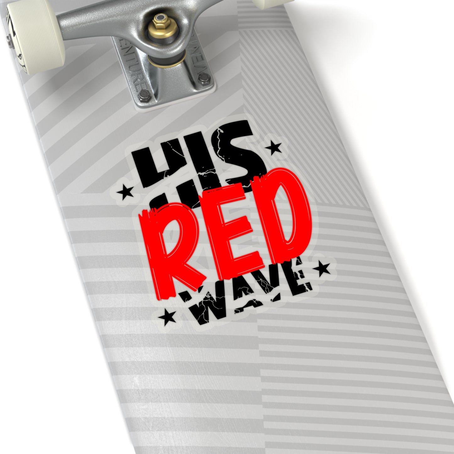 His Red Wave - Kiss-Cut Sticker