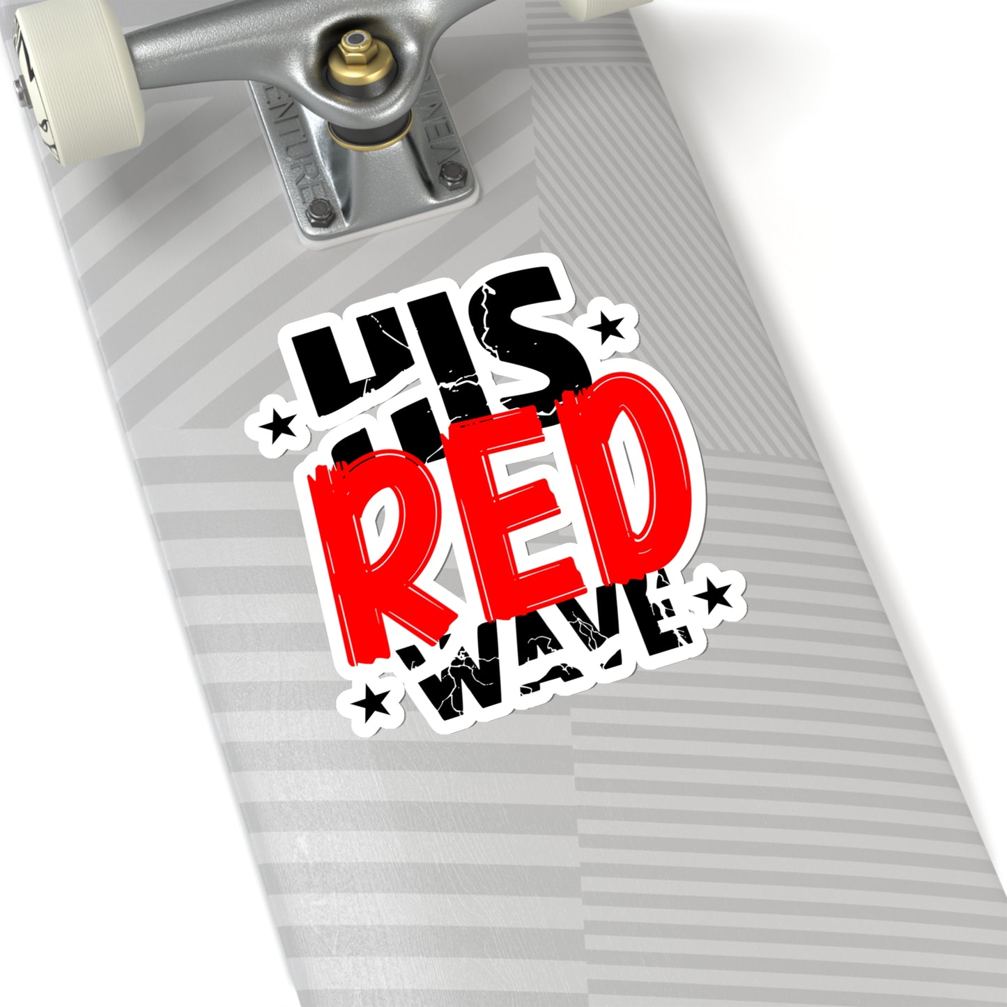 His Red Wave - Kiss-Cut Sticker