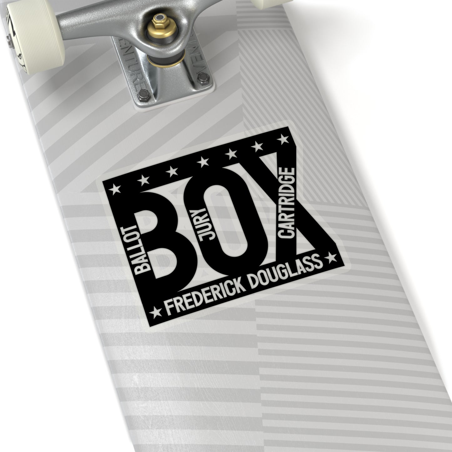 The Ballot Box, the Jury Box & the Cartridge Box - Frederick Douglass - Kiss-Cut Sticker