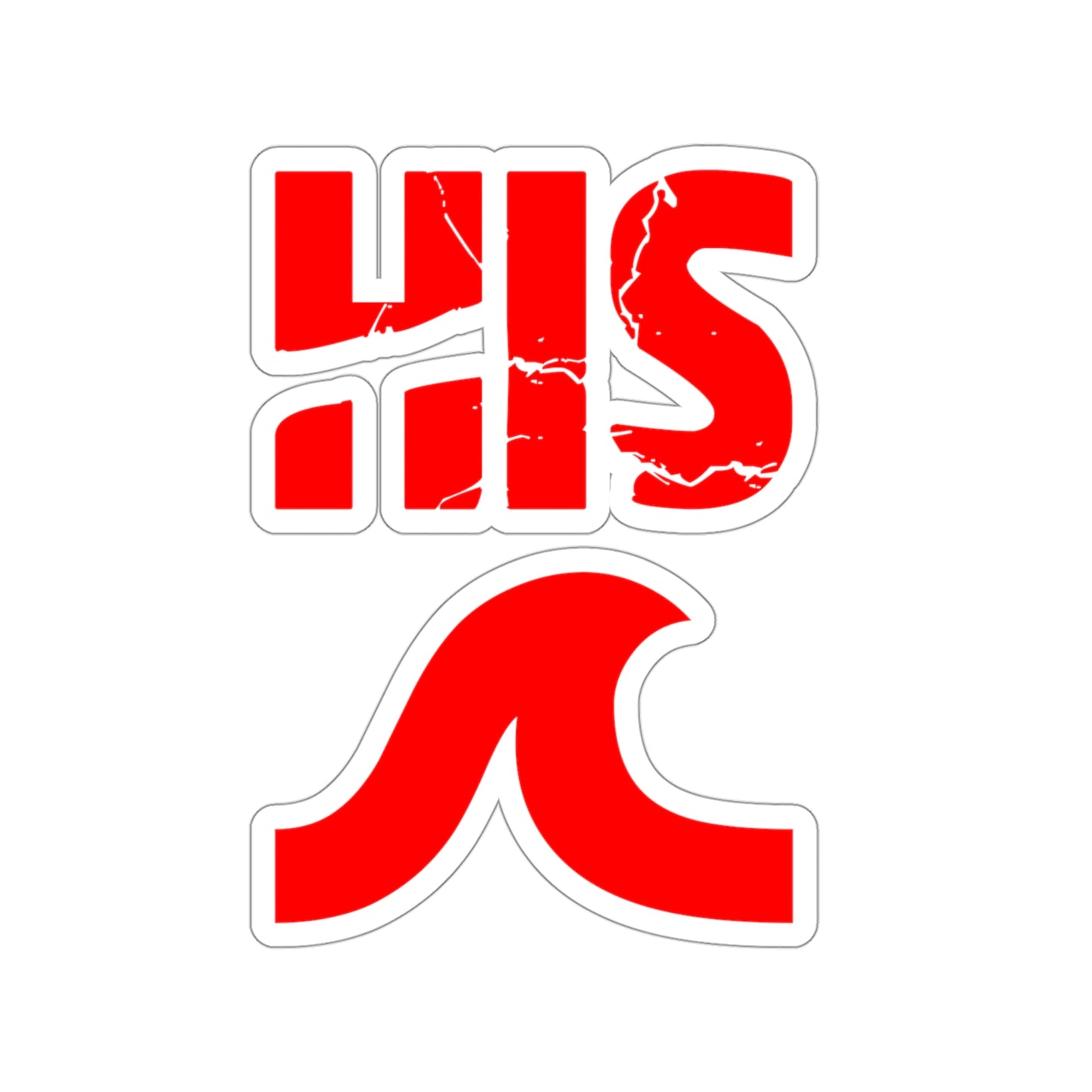 His Red Wave - Kiss-Cut Sticker